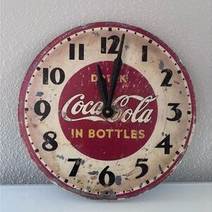 Vintage Coca-Cola Wall Clock 13”